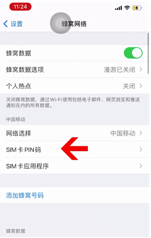 城固苹果14维修网分享如何给iPhone14的SIM卡设置密码 