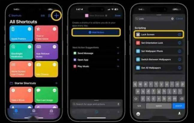 城固苹果14锁屏维修店分享iPhone14升级iOS16.4后如何创建锁屏快捷方式 
